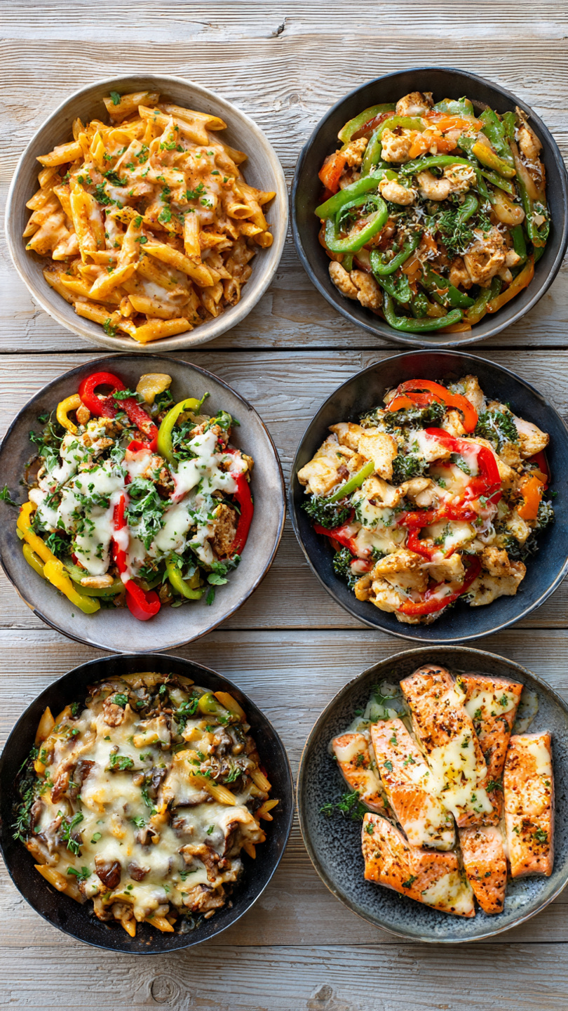 15 five ingredient dinners ready in 20 minutes on a table